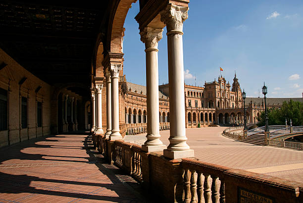 플라자 드 espagna - plaza de espana seville victorian architecture architectural styles 뉴스 사진 이미지