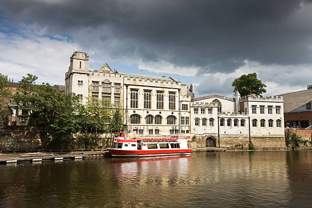 York Guild Hall and Tour Boat  ouse river photos stock pictures, royalty-free photos & images