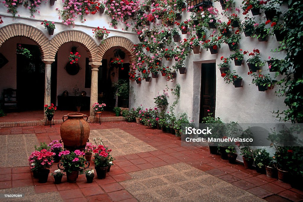 Andaluz Terraço, Córdoba - Royalty-free Terraço - Jardim Foto de stock