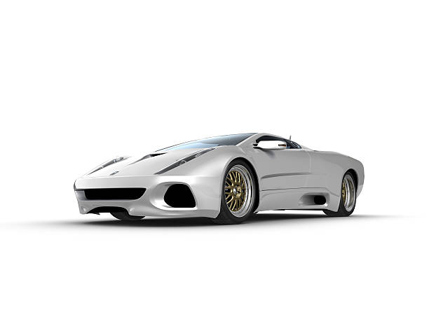 istock Silver Sports car on white background 176030097