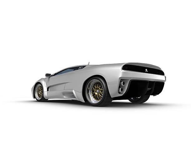 istock Silver Sports car on white background 176030197