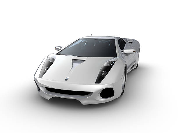 istock Silver Sports car on white background 176030198