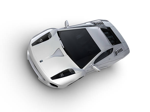 istock Silver Sports car on white background 176030288
