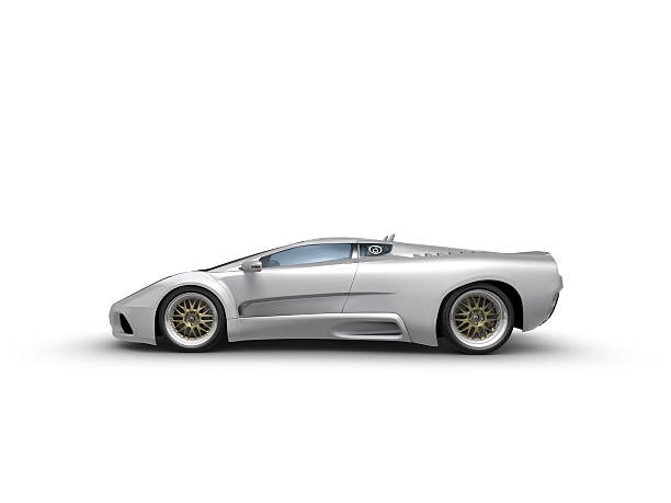 istock Silver Sports car on white background 176030326