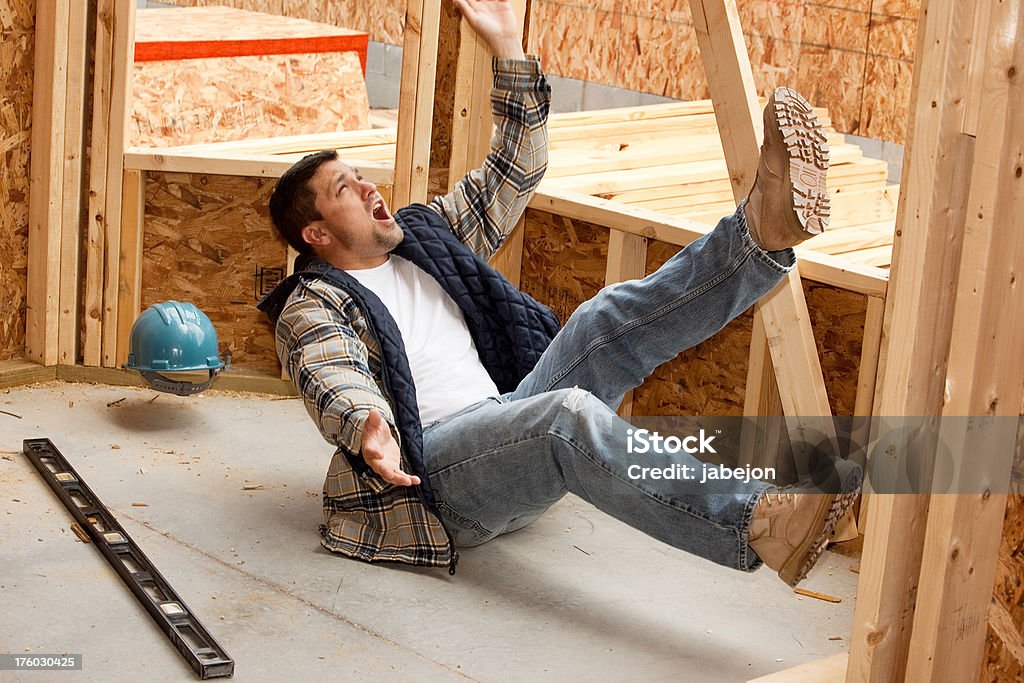 Arbeit Verletzungen - Lizenzfrei Baustelle Stock-Foto