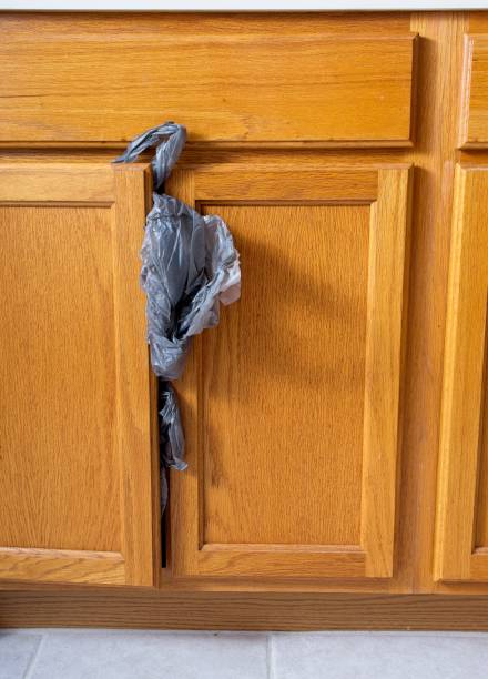 istock plastic bags bulging from kitchen cabinet, overdue for recycling 1760316136