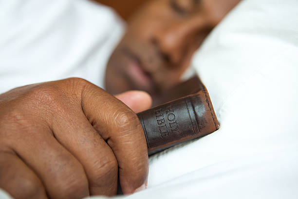 Man fell asleep reading his Bible