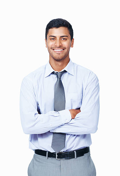 confiante homem de negócios - businessman business arms crossed business person imagens e fotografias de stock