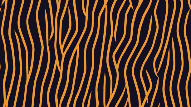 istock Vector set of illustrations of animal prints. Tiger animal print seamless vector pattern, modern design. Seamless Colorful Abstract Zebra Pattern. 1760369318