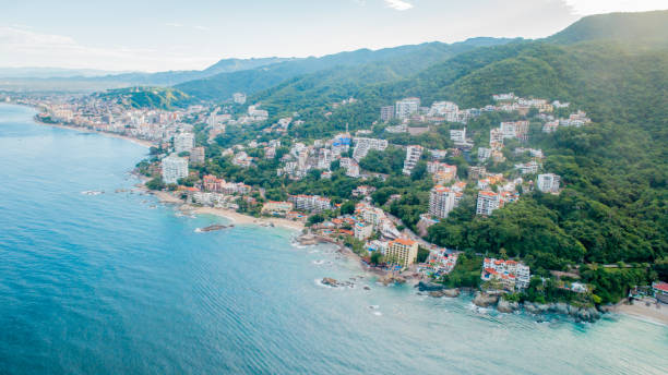 istock Panoramic View of Conchas Chinas in Puerto Vallarta, Mexico 1760369838