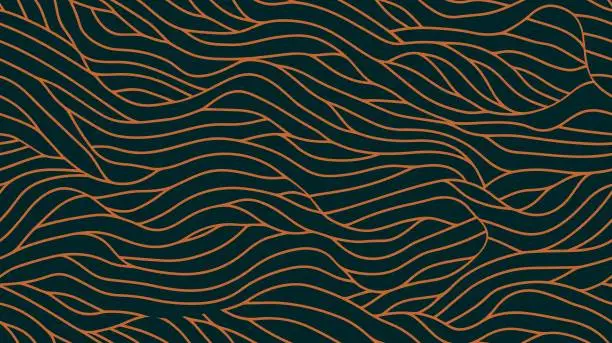 Vector illustration of Abstract wavy artistic template. Wave Stripe Background - simple texture for your design. Vector illustration. Abstract vector illustration. Wallpaper. Seamless.