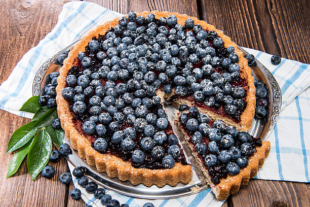 istock Blueberry tart with berries on top 176041382