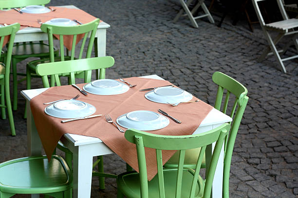 istock Green Chair Outdoor Restaurant 176042015