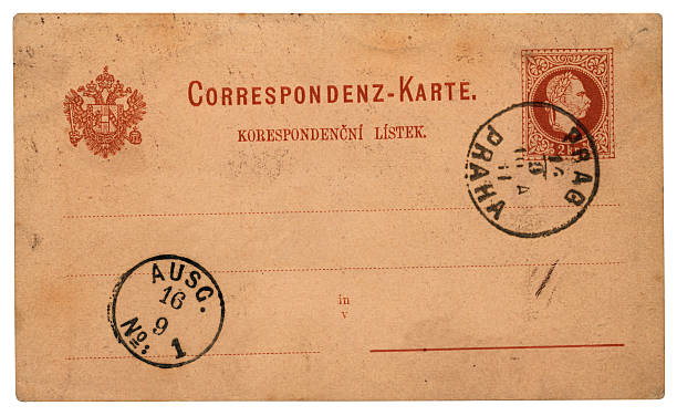 istock Old Austro-Hungarian empire postcard from Prague (Franz Joseph) 176042120