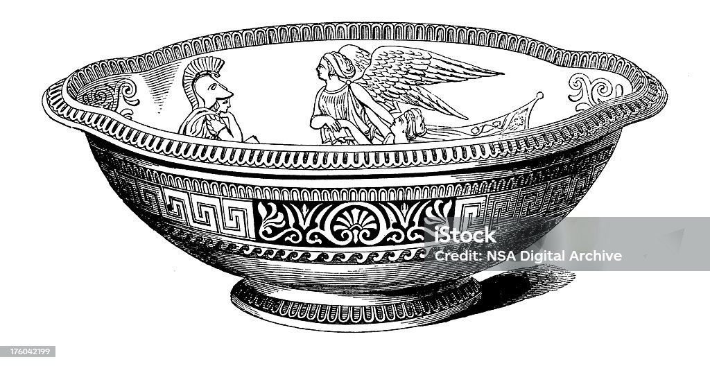 Décoration du XIXe siècle à un Design Antique Bowl/Illustrations - Illustration de Antiquités libre de droits