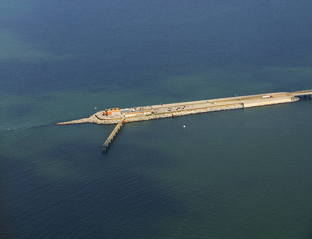 Chesapeake Bay Bridge Tunnel Aerial stock photo