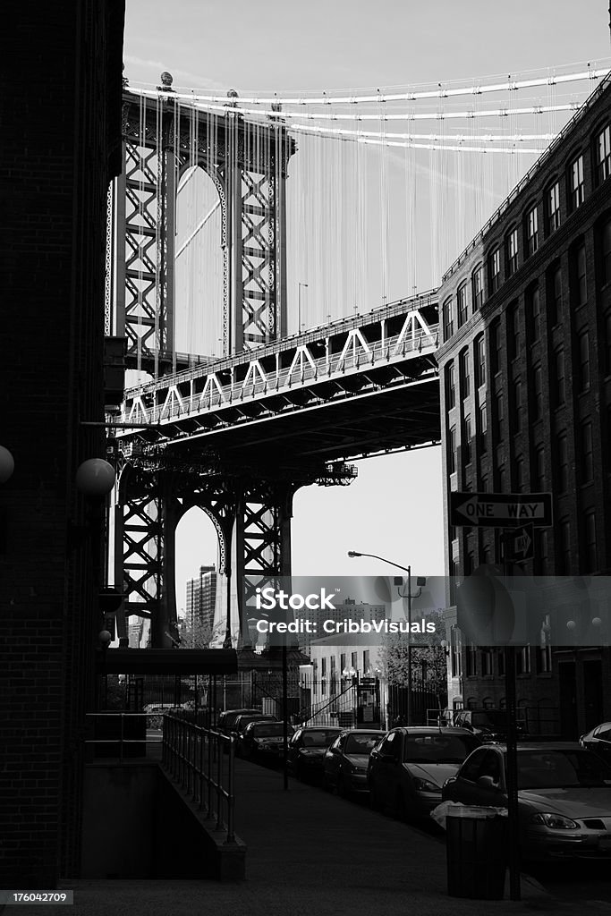 Puente de Brooklyn DUMBO vista de Manhattan - Foto de stock de Puente de Manhattan libre de derechos