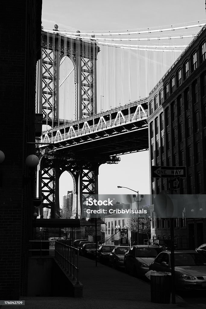 Le pont de Brooklyn, DUMBO vue sur Manhattan - Photo de Pont de Manhattan libre de droits