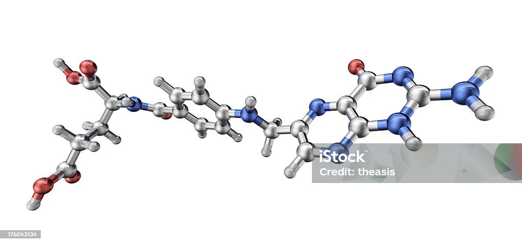 비타민 B 모델 - 로열티 프리 분자 스톡 사진