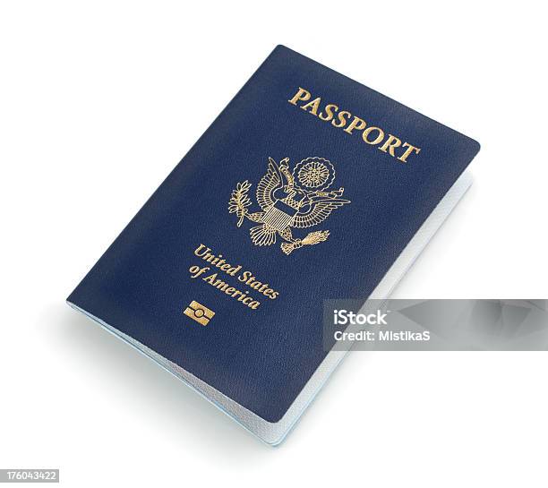 Passaporte Americano Com Dados Biométricos - Fotografias de stock e mais imagens de Biometria - Biometria, Cultura Americana, Documento