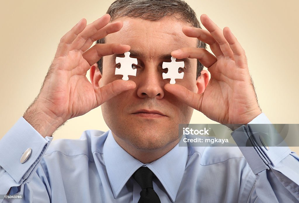 Puzzle occhi - Foto stock royalty-free di Adulto