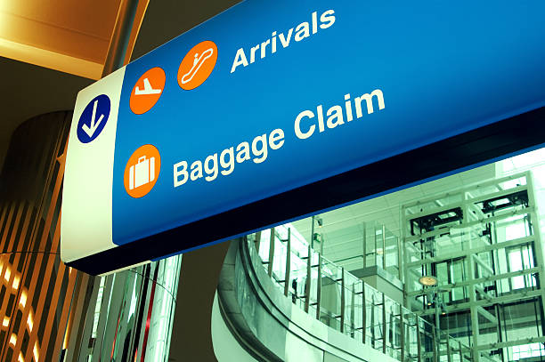 istock Airport baggage claim and arrival sign 176044326