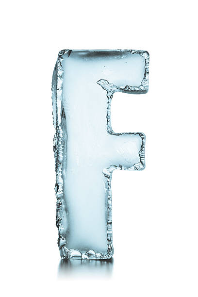 istock Letter F frozen ice block alphabet 176044815