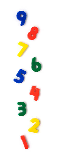 Numbers border Toy magnetic numbers border over white. More related images in Zocha`s objects number magnet stock pictures, royalty-free photos & images