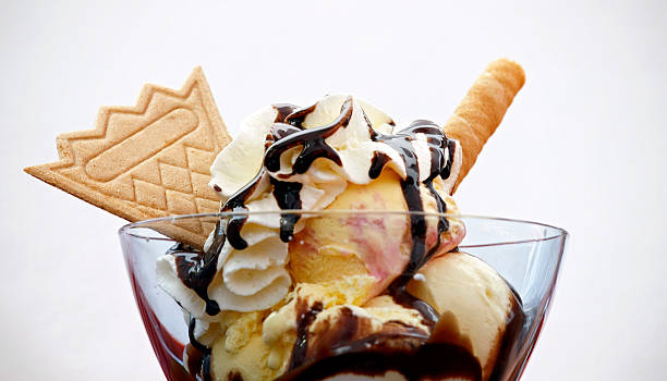istock Ice cream with chocolate topping 176045138
