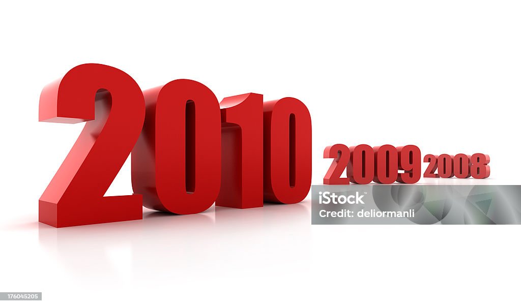 Transizione del 2009 e 2010 - Foto stock royalty-free di 2009