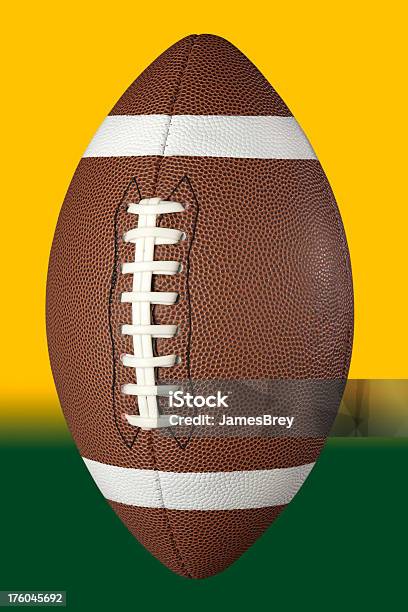 Football With Clipping Path On Colorful Background Stock Photo - Download Image Now - American Culture, American Football - Ball, American Football - Sport