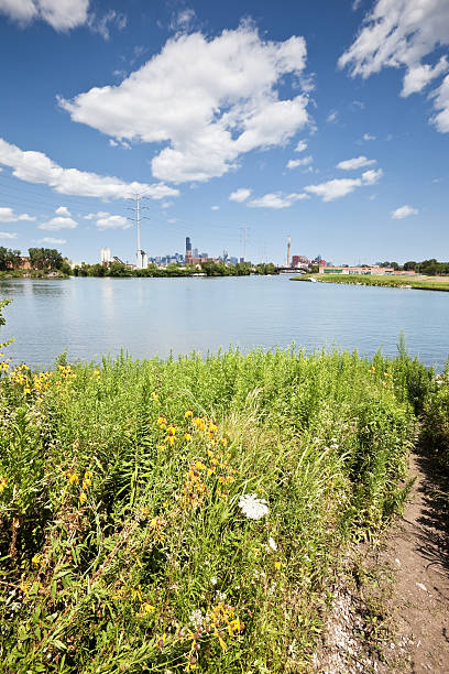 istock Chicago Prairie, River and Skyline 176046378