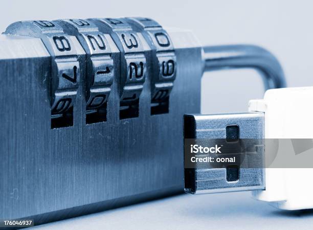 Usb Lock Stock Photo - Download Image Now - Accessibility, Blue, Business