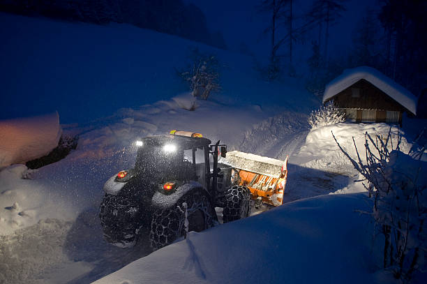 istock Snow Plow in a heavy storm blizzard 176047633