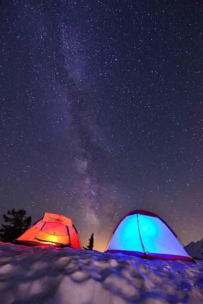 istock Milky Way and Tents 176047981