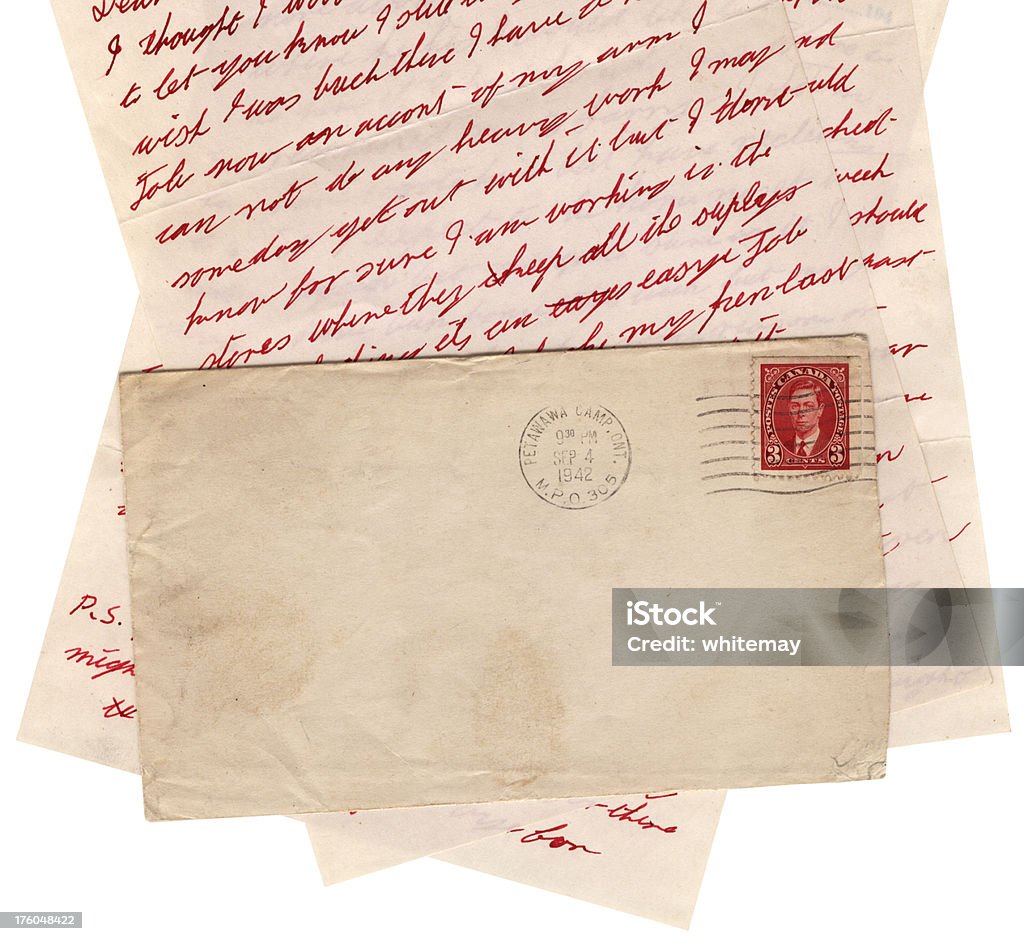 Canadian lettre, enveloppe la deuxième guerre mondiale-courte - Photo de Armée canadienne libre de droits