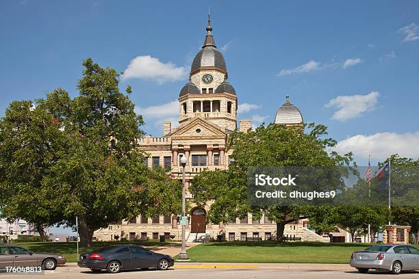 Beautiful Victorian Architecture Of County Courthouse At Denton Texas Stock Photo - Download Image Now
