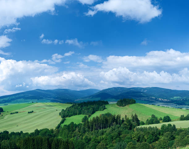 istock Panoramic spring landscape 78MPix XXXXL size - highlands, blue sky 176048911