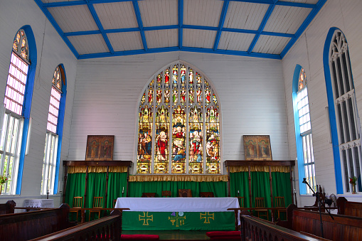 Georgetown, Guyana: Christ Church Anglican Church interior - wooden church established in 1834 - Waterloo Street, North Cummingsburg.