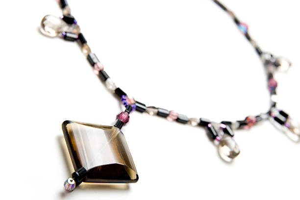 istock Glass Bead Necklace on White Background 176049152