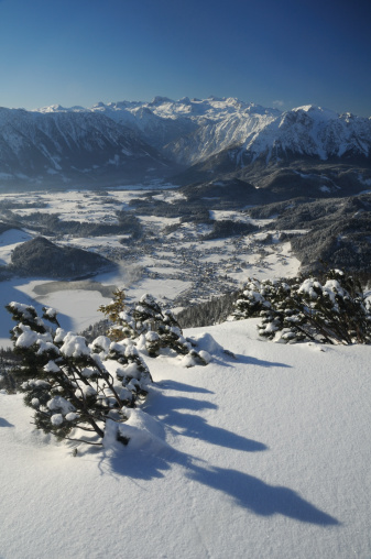 Cuesta del Diablo at winter at Cerro Castillo National Park in the Chilean Patagonia