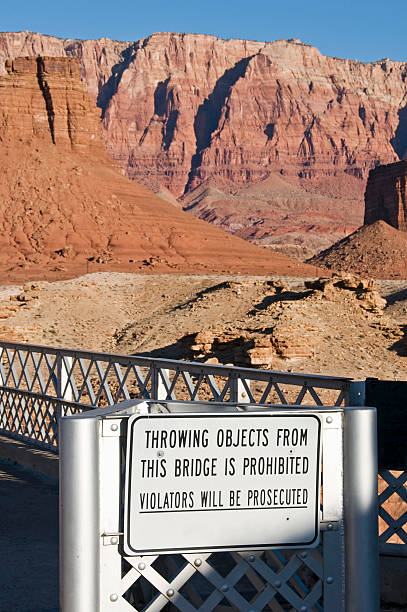 istock Sign on bridge and northern Arizona rock formations 176050013