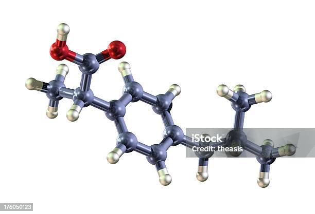 Molecule Of Ibuprofen Stock Photo - Download Image Now - Ibuprofen, Molecule, Biochemistry