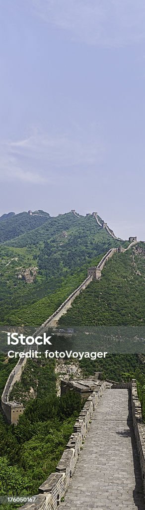 Gran muralla China vertical banner panorama - Foto de stock de Antiguo libre de derechos
