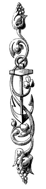 viktorianischen schmuck ich antiken design illustrationen - brooch old fashioned jewelry rococo style stock-grafiken, -clipart, -cartoons und -symbole