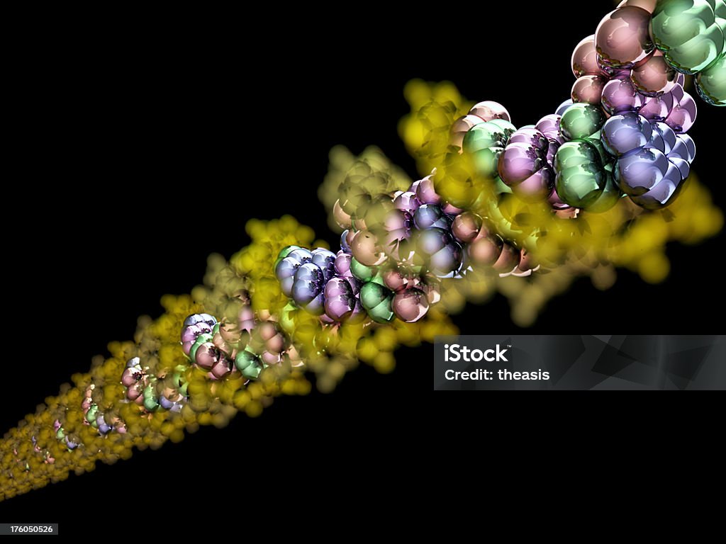 Molecola di DNA di modello - Foto stock royalty-free di Atomo