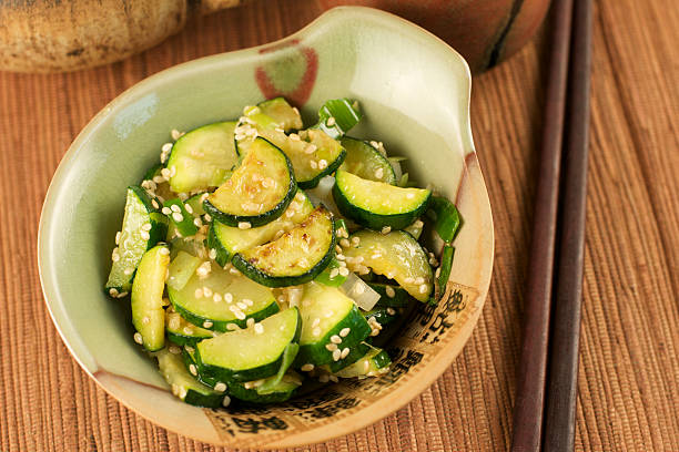 istock Small Dish of Asian Zucchini Squash with Chopsticks 176051171