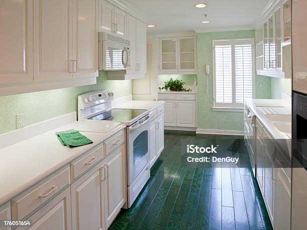 Light Bright Kitchen In Florida Condominium Stock Photo - Download Image Now - Apartment, Architectural Feature, Clean