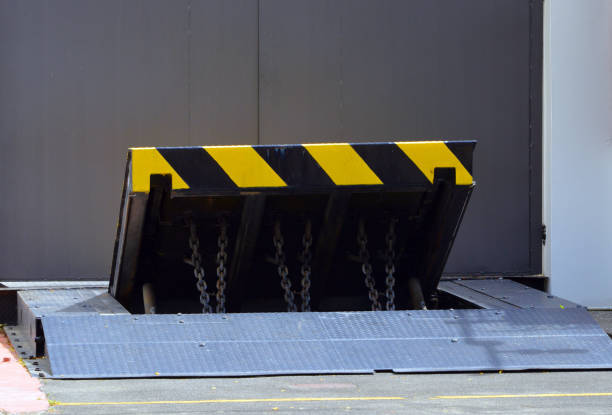 istock Hydraulic retractable road blocker / car barrier 1760518103