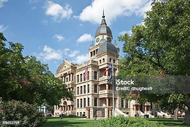 Victorian Architecture Of Denton County Courthouse Stock Photo - Download Image Now - Texas, Denton - Texas, Courthouse